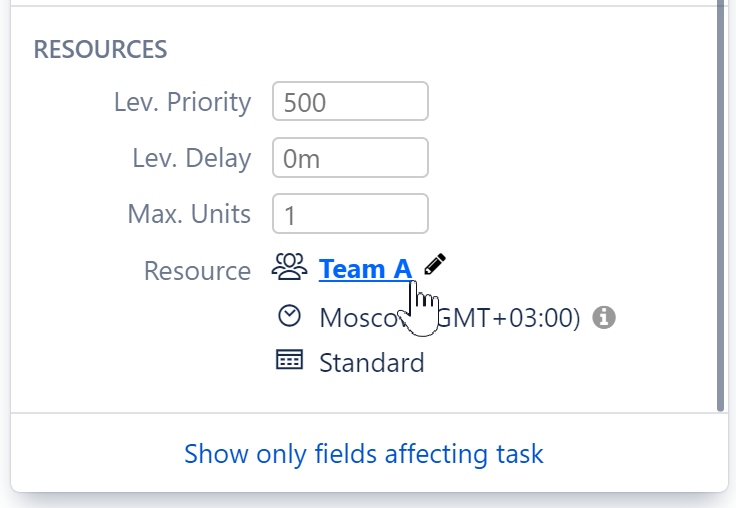 open a resource from the task details panel