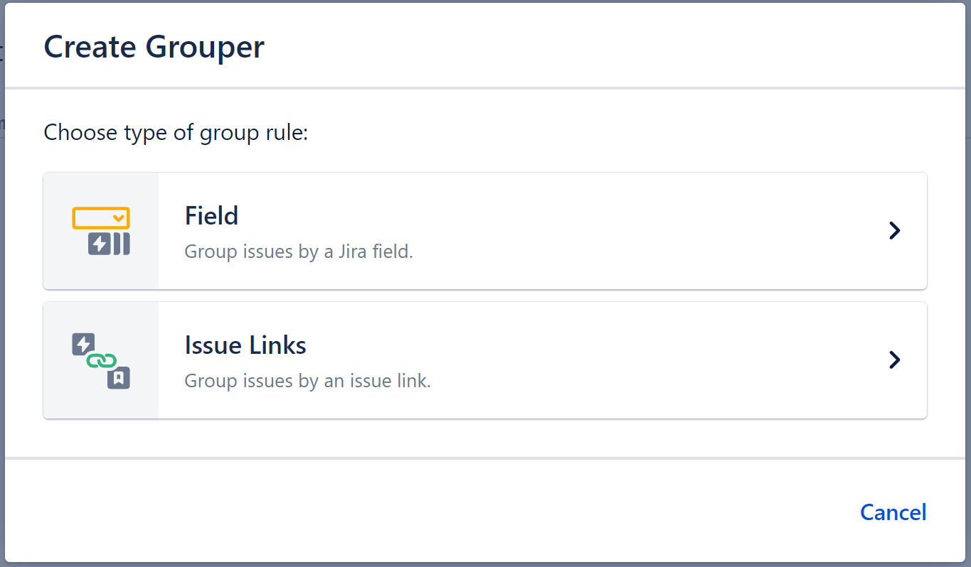 Select Field on the Group menu