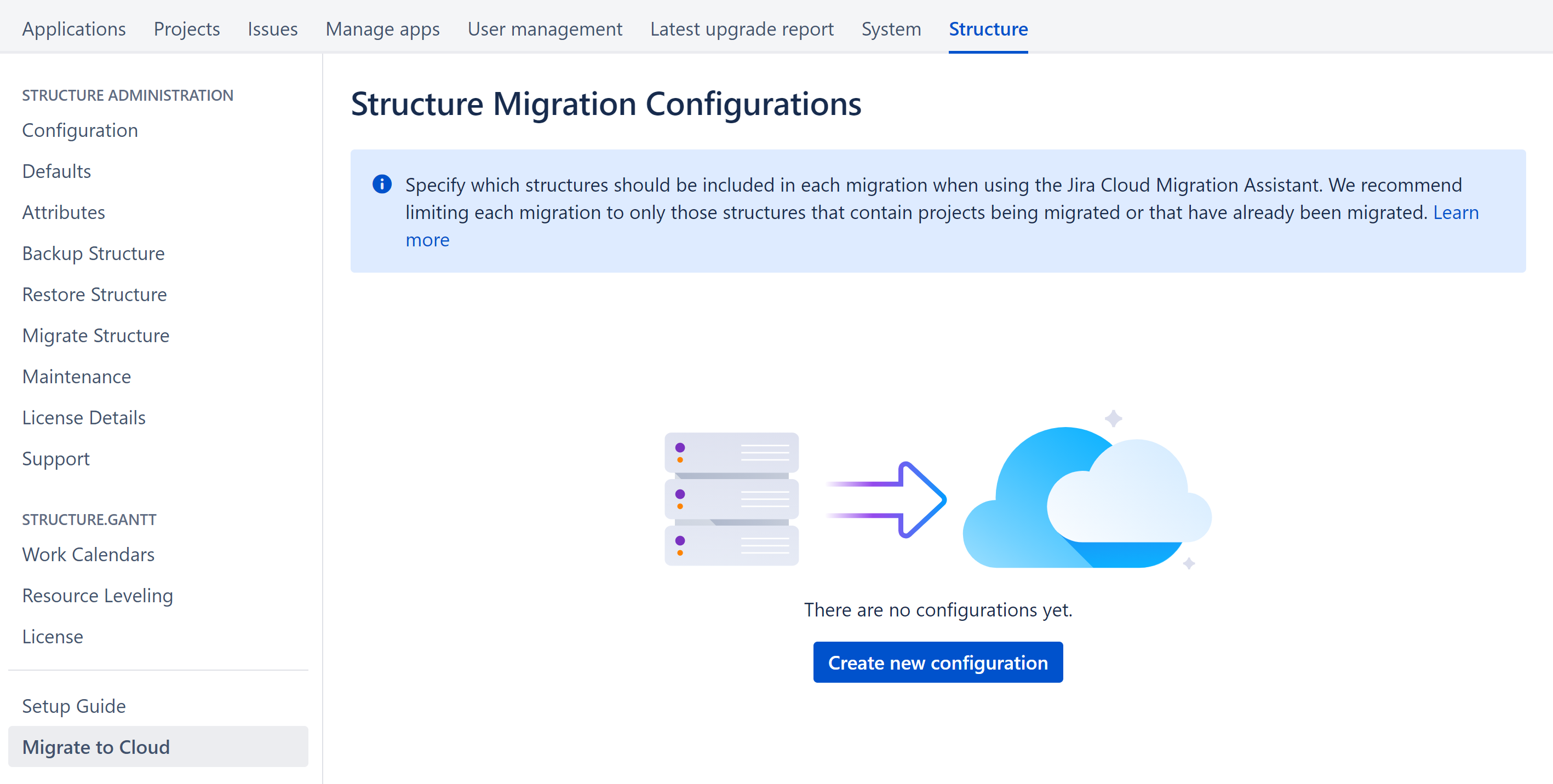 Migrate structures to Jira Cloud