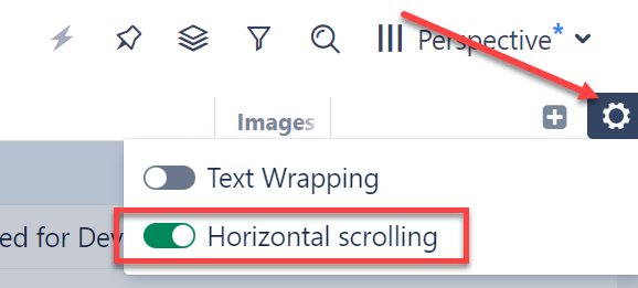 Horizontal Scrolling