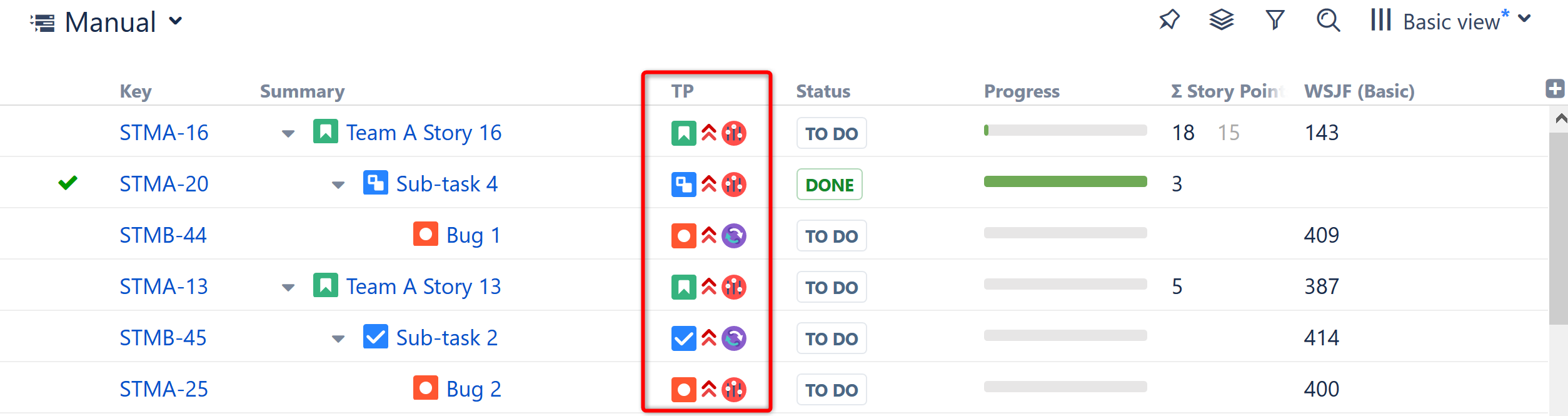 Icons Column Structure For Jira Alm Works Knowledge Base